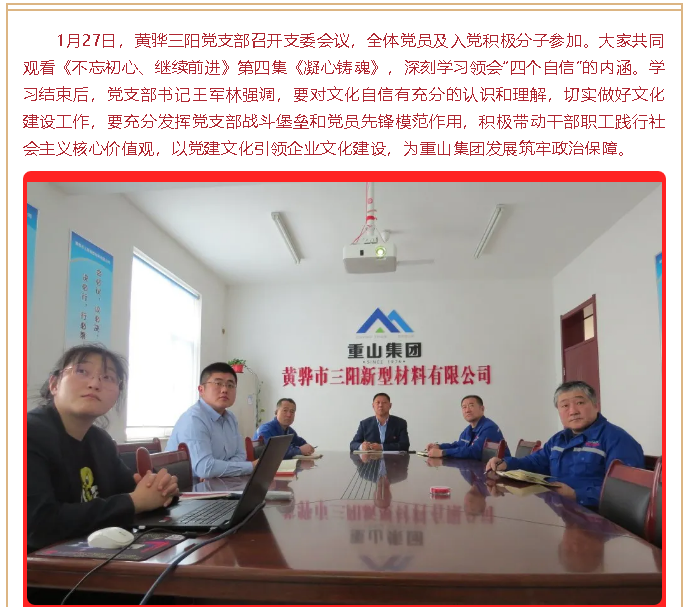 黃驊三陽黨支部召開支委會59