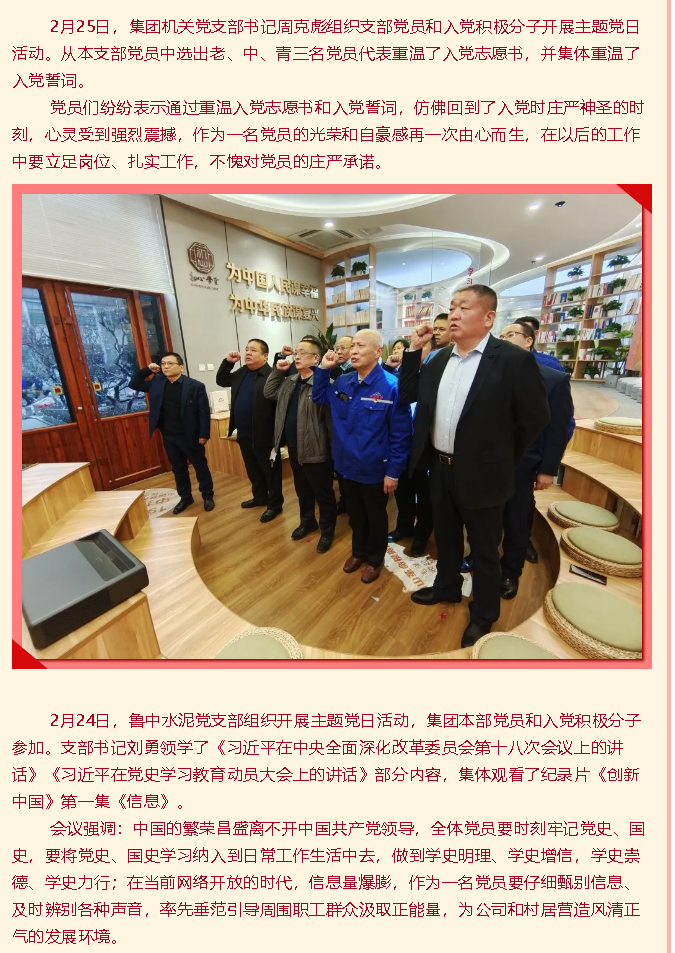 集團黨委各支部開展主題黨日活動39