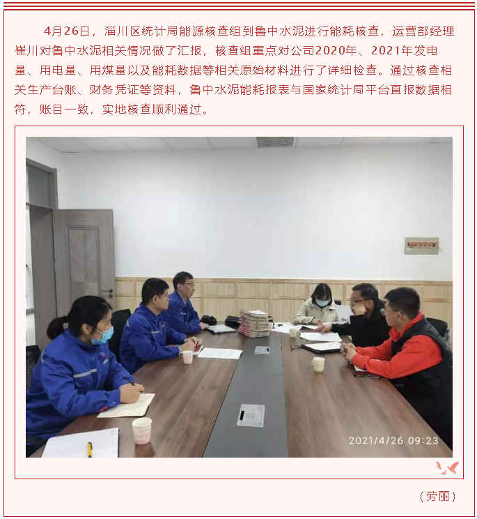 區(qū)統(tǒng)計(jì)局到魯中水泥進(jìn)行能耗核查18