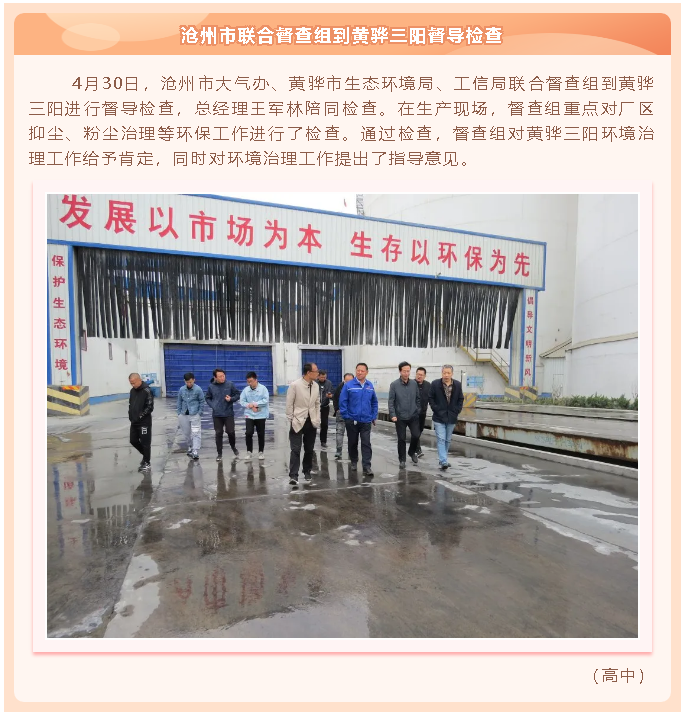 滄州市聯(lián)合督查組到黃驊三陽督導(dǎo)檢查45