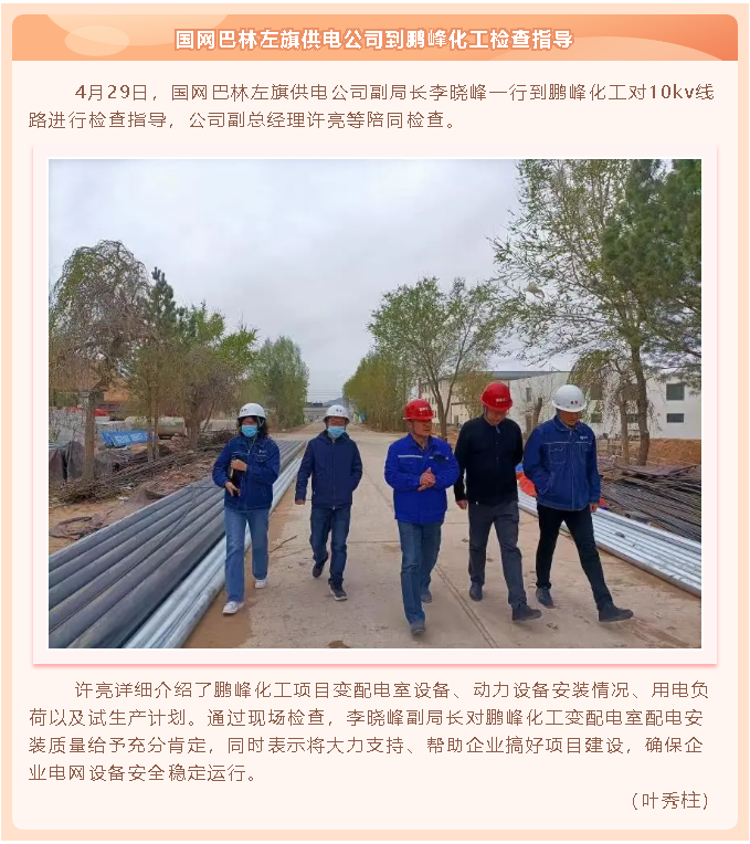 國網(wǎng)巴林左旗供電公司到鵬峰化工檢查指導(dǎo)58