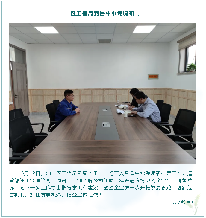 區(qū)工信局到魯中水泥調(diào)研31