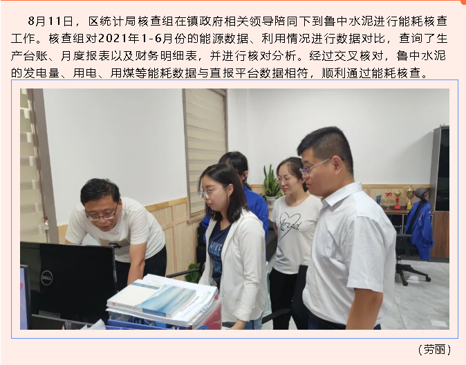 區(qū)統(tǒng)計局到魯中水泥進行能源核查19
