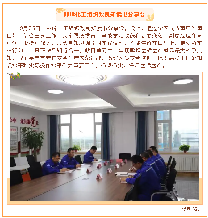 鵬峰化工組織致良知讀書(shū)分享會(huì)33